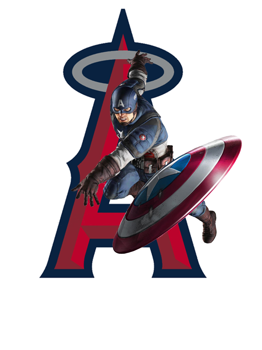 Los Angeles Angels of Anaheim Captain America Logo vinyl decal